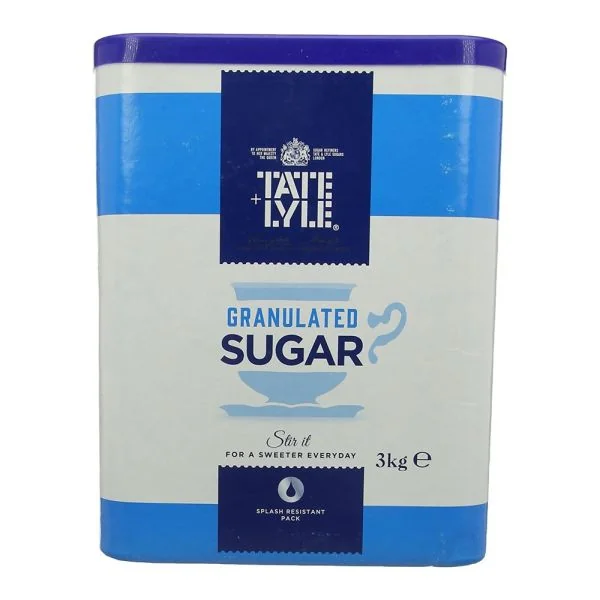 Tate & Lyle Granulated White Sugar 3kg Box Pure Cane Sugar for Baking Tea Coffee