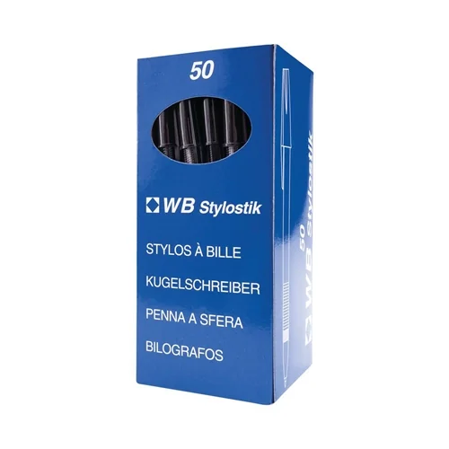 Ball Point Pen Black Medium , WB , Pack of 50