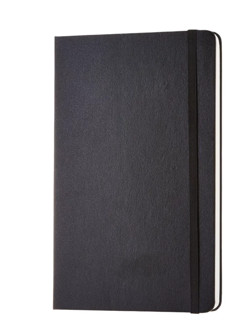 Compact hardcover notebook, Classic Notebook, A5, Plain, Black