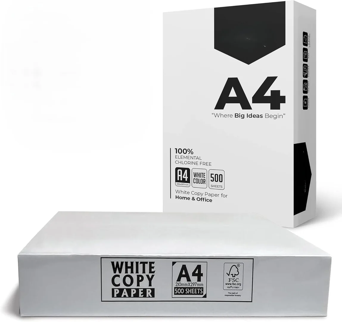 A4 Printer Paper 80 gsm White , Unbranded , 500 Sheets Pack of 5, 2500 Sheets