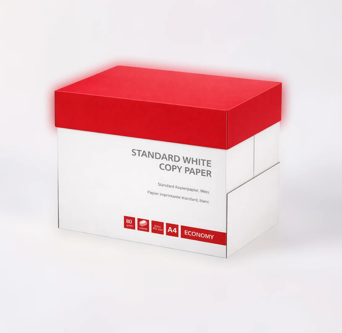 Economy A4 Printer Paper 80gsm White – Box of 5 x 500 Sheets (Pack of 2500)