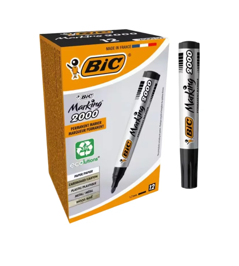 Permanent Marker Medium Bullet 2 mm Black Pack of 12